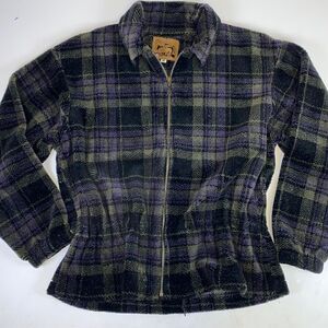 Vintage Alps Teddy Bear Fleece Cinch waist Coat Size M